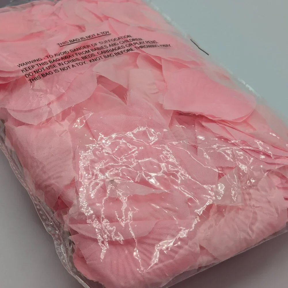 300 Pink Faux Rose Petals from Details Accessories, Sealed Package